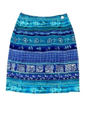 Vtg Coldwater Creek Vibrant Careerwear Casual Timeless Wrap Around Skirt - Sz 4